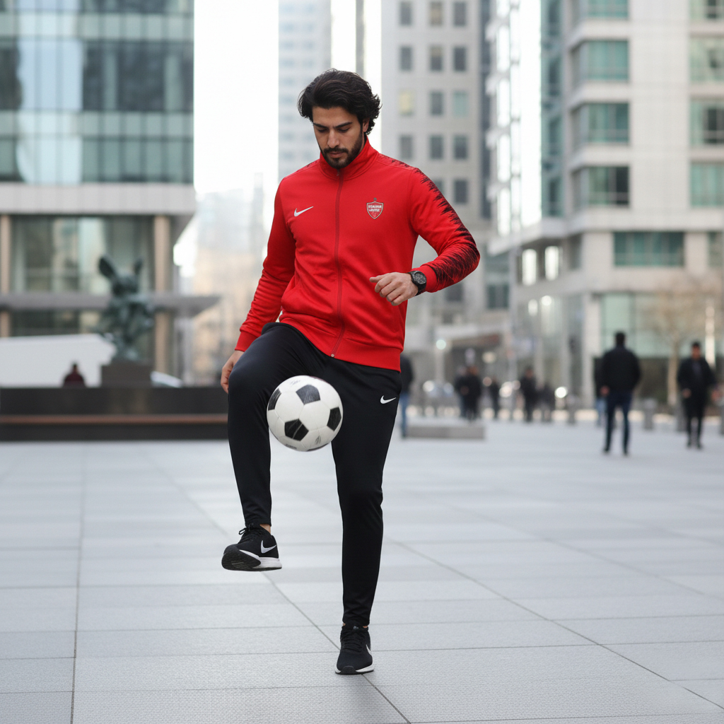 ست بهاره مردانه (سوییشرت شلوار ) پرسپولیس مدلJ92