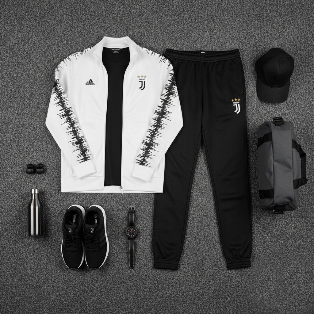 ست راحتی مردانه سوییشرت شلوار یوونتوس مدلR77