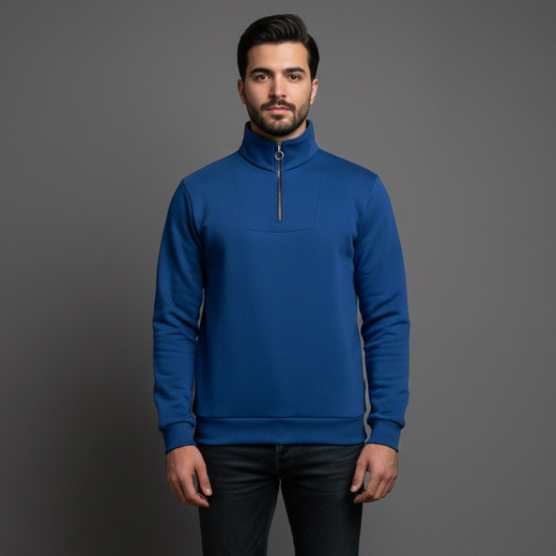 دورس مردانه نیم زیپ مدل Behbod-آبی